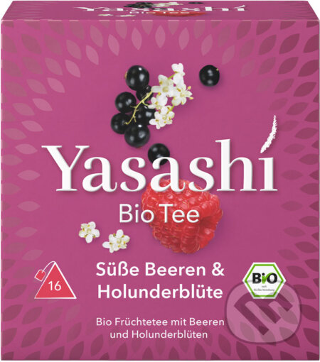 Kávy a čaje: Yasashi BIO Sweet Berries & Elderflower (Yasashi). Yasashi, 2023 Kávy a čaje: Yasashi BIO Sweet Berries & Elderflower (Yasashi). Yasashi, 2023