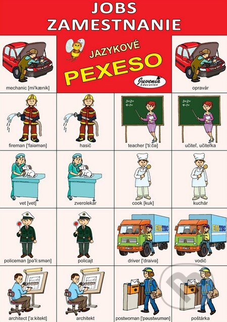 Jazykové pexeso: Jobs / Zamestnanie (Juvenia Education Studio). Juvenia Education Studio, 2016 Jazykové pexeso: Jobs / Zamestnanie (Juvenia Education Studio). Juvenia Education Studio, 2016