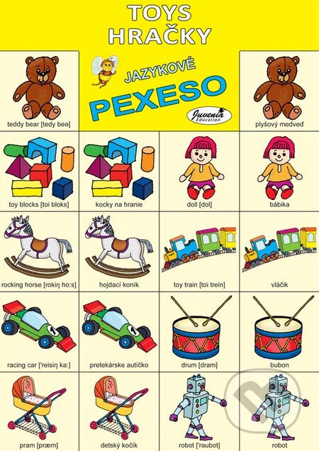 Jazykové pexeso: Toys / Hračky (Juvenia Education Studio). Juvenia Education Studio, 2016 Jazykové pexeso: Toys / Hračky (Juvenia Education Studio). Juvenia Education Studio, 2016