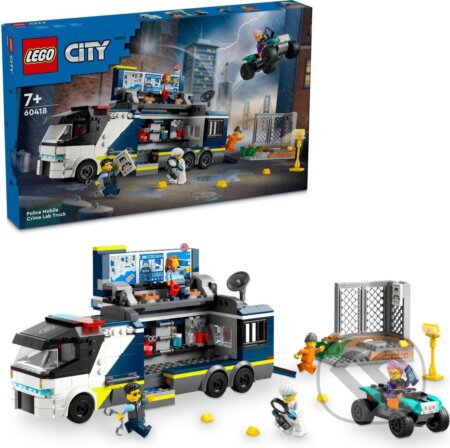Spoločenská hra: LEGO® City 60418 Mobilné kriminalistické laboratórium policajtov (LEGO). LEGO, 2024 Spoločenská hra: LEGO® City 60418 Mobilné kriminalistické laboratórium policajtov (LEGO). LEGO, 2024
