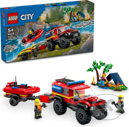 Spoločenská hra: LEGO® City 60412 Hasičské auto 4x4 a záchranný čln (LEGO). LEGO, 2024 Spoločenská hra: LEGO® City 60412 Hasičské auto 4x4 a záchranný čln (LEGO). LEGO, 2024