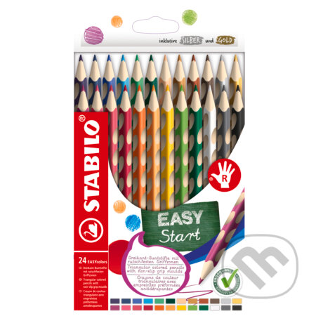 Ergonomické farbičky pre pravákov - STABILO EASYcolors - 24 ks sada (STABILO). STABILO, 2024 Ergonomické farbičky pre pravákov - STABILO EASYcolors - 24 ks sada (STABILO). STABILO, 2024