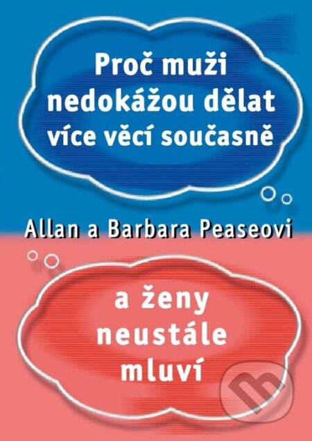 Kniha: Proč muži nedokážou dělat více věcí současně a ženy neustále mluví (Allan Pease a Barbara Pease). Alman, 2003 Kniha: Proč muži nedokážou dělat více věcí současně a ženy neustále mluví (Allan Pease a Barbara Pease). Alman, 2003