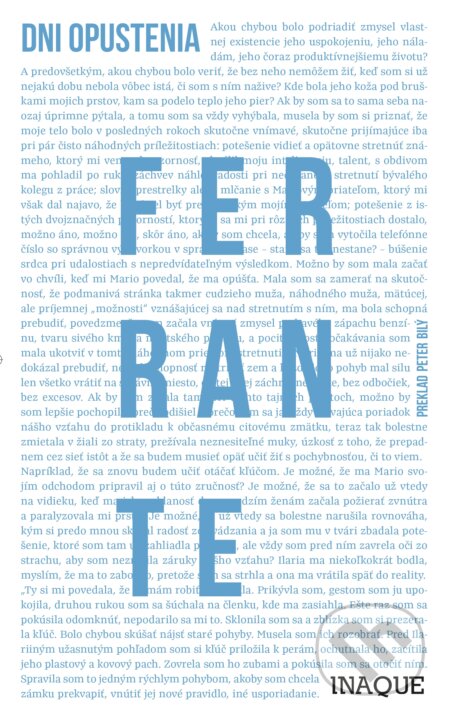 Kniha: Dni opustenia (Elena Ferrante), 2018 Kniha: Dni opustenia (Elena Ferrante), 2018
