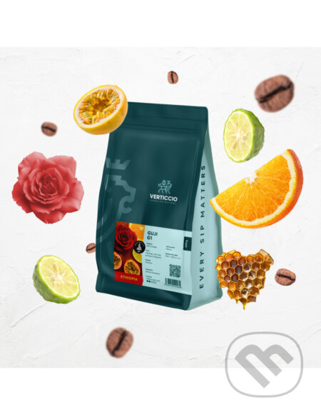 Kávy a čaje: Verticcio Ethiopia Guji G1 (Verticcio). Verticcio, 2016 Kávy a čaje: Verticcio Ethiopia Guji G1 (Verticcio). Verticcio, 2016