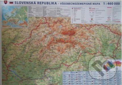 Slovenská republika - všeobecnozemepisná mapa 1:460T SC (SHOCart). SHOCart, 2017 Slovenská republika - všeobecnozemepisná mapa 1:460T SC (SHOCart). SHOCart, 2017