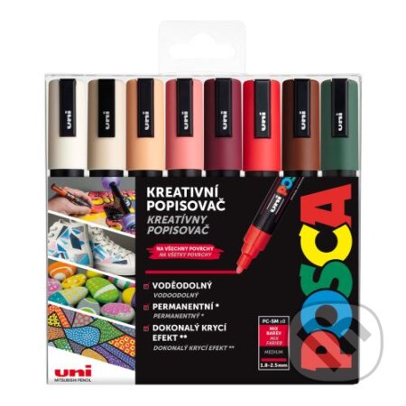 Posca sada popisovačů PC-5M - Autumn 1,8 - 2,5 mm (mix zemitých tónů 8 ks) (OFFICE LINE). OFFICE LINE, 2022 Posca sada popisovačů PC-5M - Autumn 1,8 - 2,5 mm (mix zemitých tónů 8 ks) (OFFICE LINE). OFFICE LINE, 2022