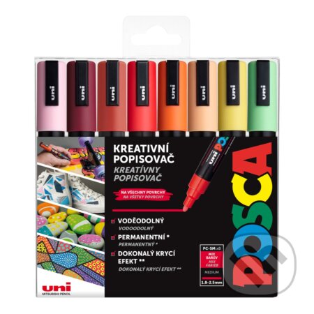 Posca sada popisovačů PC-5M - Summer 1,8 - 2,5 mm (mix teplých tónů 8 ks) (OFFICE LINE). OFFICE LINE Posca sada popisovačů PC-5M - Summer 1,8 - 2,5 mm (mix teplých tónů 8 ks) (OFFICE LINE). OFFICE LINE