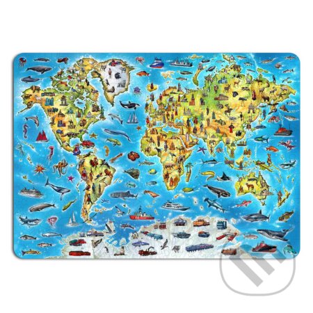 Drevené puzzle Mapa sveta, ECO WOOD ART