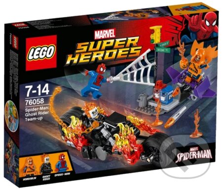 Spoločenská hra: LEGO Super Heroes 76058 Spiderman: Ghost Rider vstupuje do tímu (LEGO). LEGO, 2016 Spoločenská hra: LEGO Super Heroes 76058 Spiderman: Ghost Rider vstupuje do tímu (LEGO). LEGO, 2016
