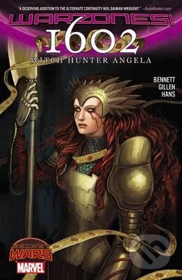 Kniha: 1602 Witch Hunter Angela (Filipe Andrade, Kieron Gillen a Stephanie Hans). Marvel, 2016 Kniha: 1602 Witch Hunter Angela (Filipe Andrade, Kieron Gillen a Stephanie Hans). Marvel, 2016