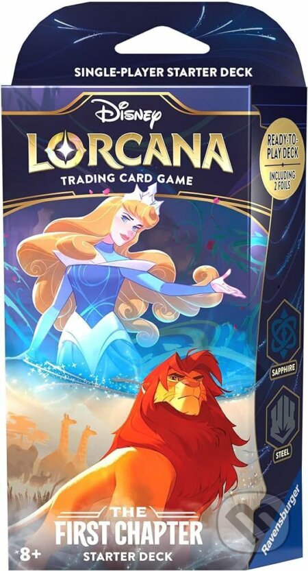 Společenská hra: Disney Lorcana: The First Chapter - Sapphire & Steel Starter Deck (Ravensburger). Ravensburger, 2024 Společenská hra: Disney Lorcana: The First Chapter - Sapphire & Steel Starter Deck (Ravensburger). Ravensburger, 2024