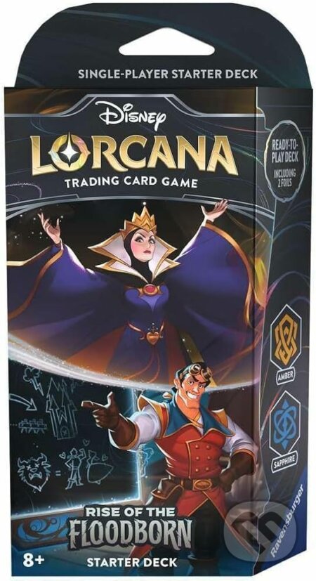 Spoločenská hra: Disney Lorcana: Rise of the Floodborn - Amber & Sapphire Starter Deck (Ravensburger). Ravensburger, 2024 Spoločenská hra: Disney Lorcana: Rise of the Floodborn - Amber & Sapphire Starter Deck (Ravensburger). Ravensburger, 2024