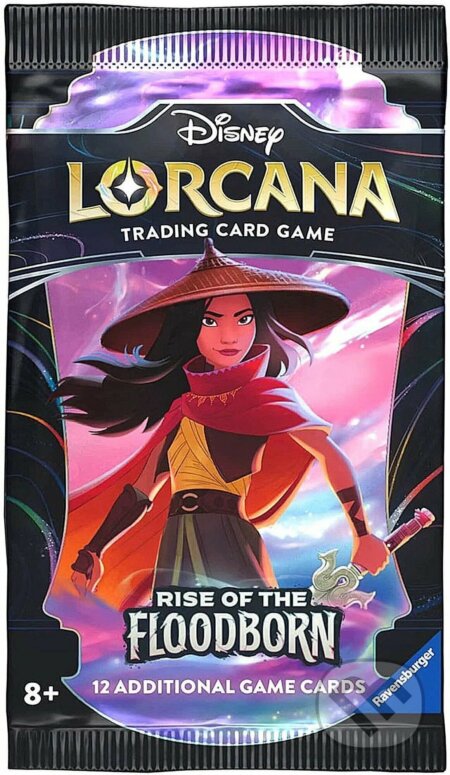Společenská hra: Disney Lorcana: Rise of the Floodborn Booster Pack (Ravensburger). Ravensburger, 2024 Společenská hra: Disney Lorcana: Rise of the Floodborn Booster Pack (Ravensburger). Ravensburger, 2024