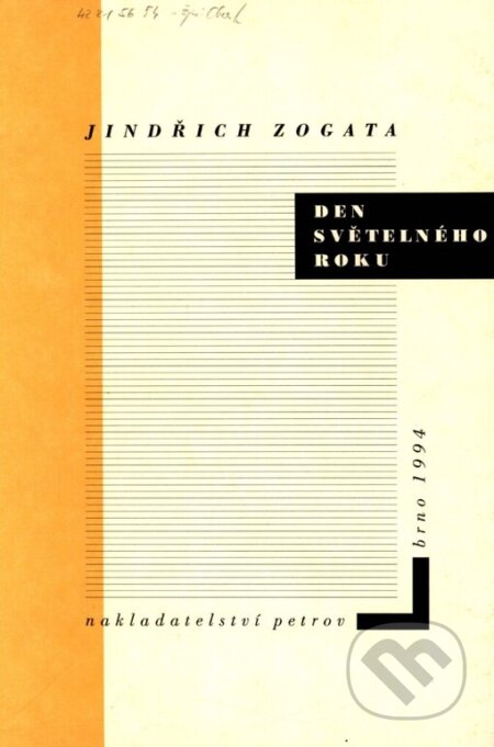 Kniha: Den světelného roku (Jindřich Zogata). Petrov, 1994 Kniha: Den světelného roku (Jindřich Zogata). Petrov, 1994