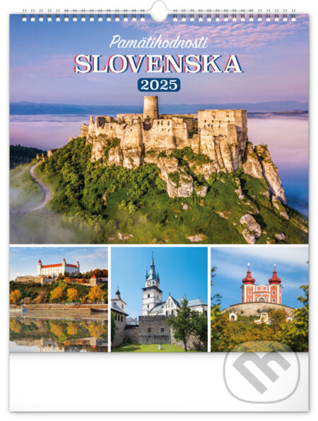Nástenný kalendár Pamätihodnosti Slovenska 2025, Notique, 2024