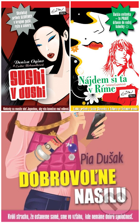 E-kniha: Dámsky dovolenkový balíček (Tatiana Brezinská Čuperková, Denisa Ogino, Evita Urbaníková a Pia Dušak). Evitapress E-kniha: Dámsky dovolenkový balíček (Tatiana Brezinská Čuperková, Denisa Ogino, Evita Urbaníková a Pia Dušak). Evitapress