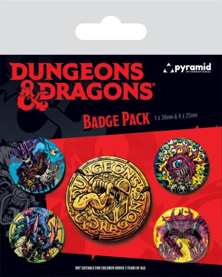 Spoločenská hra: Set odznakov Dungeon and Dragons (Trigo). Trigo, 2024 Spoločenská hra: Set odznakov Dungeon and Dragons (Trigo). Trigo, 2024