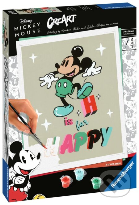 Spoločenská hra: CreArt Disney: Mickey Mouse: H is for HAPPY (Ravensburger). Ravensburger, 2024 Spoločenská hra: CreArt Disney: Mickey Mouse: H is for HAPPY (Ravensburger). Ravensburger, 2024