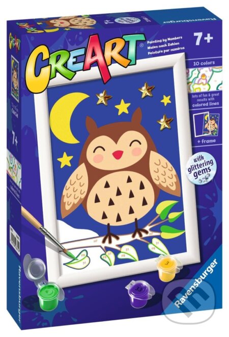 Spoločenská hra: CreArt Roztomilá sovička (Ravensburger). Ravensburger, 2024 Spoločenská hra: CreArt Roztomilá sovička (Ravensburger). Ravensburger, 2024