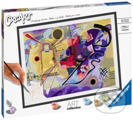 Společenská hra: CreArt Wassily Kandinsky: Žlutá, červená, modrá (Ravensburger). Ravensburger, 2024 Společenská hra: CreArt Wassily Kandinsky: Žlutá, červená, modrá (Ravensburger). Ravensburger, 2024