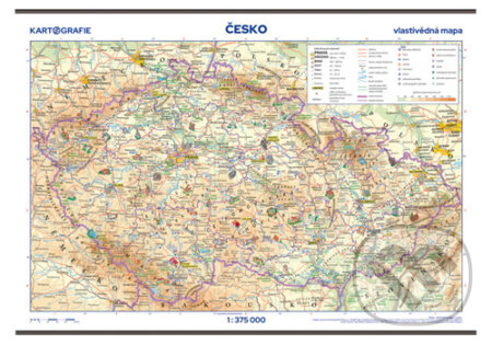 Česko Vlastivědná mapa (Kartografie Praha). Kartografie Praha, 2024 Česko Vlastivědná mapa (Kartografie Praha). Kartografie Praha, 2024