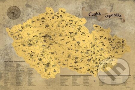 Stírací mapa Česka Deluxe XXL - zlatá (Giftio). Giftio, 2024 Stírací mapa Česka Deluxe XXL - zlatá (Giftio). Giftio, 2024
