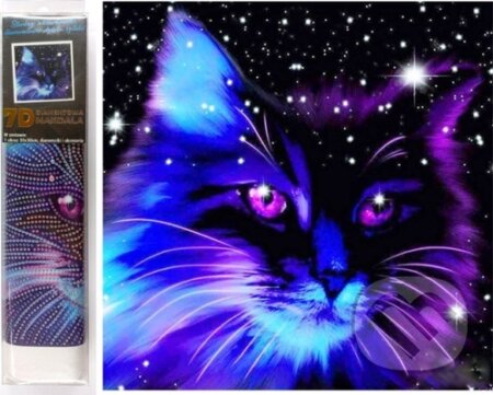 Diamantové malování 7D Hvězdné kotě, Norimpex, 2023