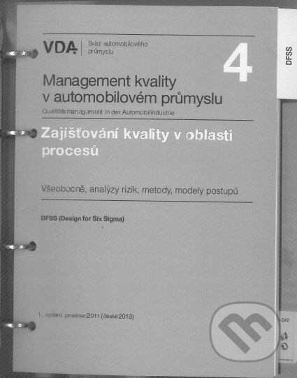 Management kvality v automobilovém průmyslu VDA 4, Česká společnost pro jakost, 2013