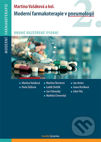 Kniha: Moderní farmakoterapie v pneumologii (Martina Vašáková). Maxdorf, 2016 Kniha: Moderní farmakoterapie v pneumologii (Martina Vašáková). Maxdorf, 2016