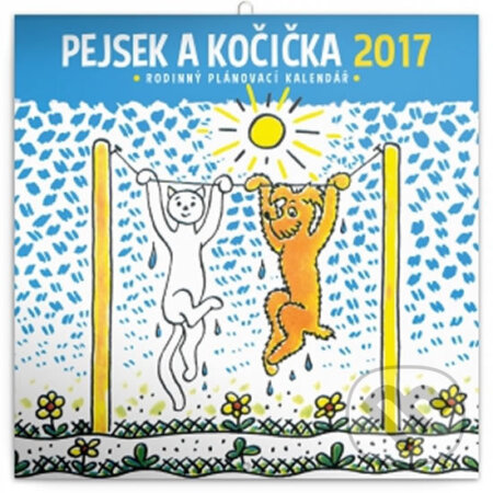 Kalendář plánovací 2017 - Pejsek a kočička, Presco Group, 2016