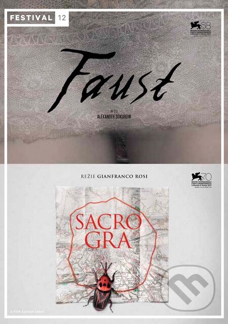 Film: Faust & Sacro GRA (Alexandr Sokurov a Gianfranco Rosi) (DVD). Magicbox, 2016 Film: Faust & Sacro GRA (Alexandr Sokurov a Gianfranco Rosi) (DVD). Magicbox, 2016
