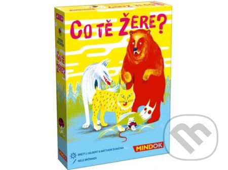 Spoločenská hra: Co tě žere? (Brett Gilbert a Matthew Dunstan J.). Mindok, 2024 Spoločenská hra: Co tě žere? (Brett Gilbert a Matthew Dunstan J.). Mindok, 2024