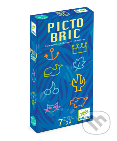 Společenská hra: Stolová hra: Picto Bric (Pikto tehličky) (Alex Sanders a Grégory Kirszbaum). Djeco, 2023 Společenská hra: Stolová hra: Picto Bric (Pikto tehličky) (Alex Sanders a Grégory Kirszbaum). Djeco, 2023