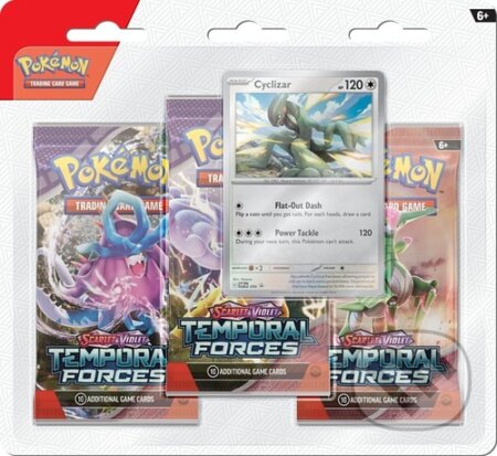 Spoločenská hra: Pokémon TCG: Scarlet & Violet 05 Temporal Forces - 3 Blister Booster (Pokemon). Pokemon, 2024 Spoločenská hra: Pokémon TCG: Scarlet & Violet 05 Temporal Forces - 3 Blister Booster (Pokemon). Pokemon, 2024