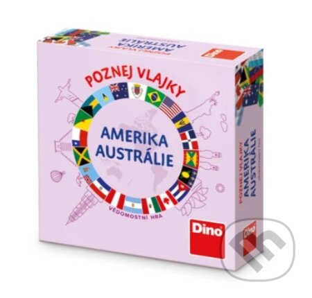 Společenská hra: Poznej vlajky: Amerika a Austrálie (Dino). Dino, 2024 Společenská hra: Poznej vlajky: Amerika a Austrálie (Dino). Dino, 2024