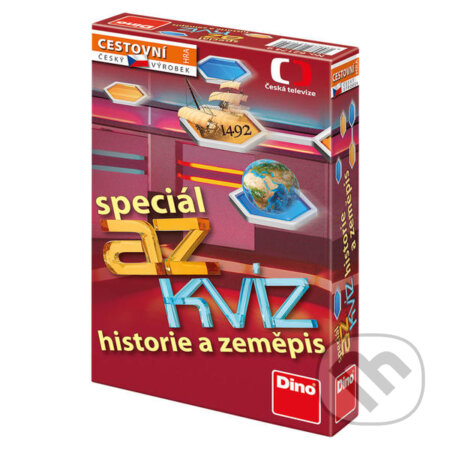 Spoločenská hra: AZ Kvíz speciál: Historie a zeměpis (Dino). Dino, 2016 Spoločenská hra: AZ Kvíz speciál: Historie a zeměpis (Dino). Dino, 2016
