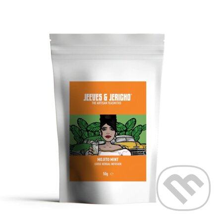 Kávy a čaje: Mojito Mint - sypaný čaj 50 g (Jeeves & Jericho). Jeeves & Jericho, 2024 Kávy a čaje: Mojito Mint - sypaný čaj 50 g (Jeeves & Jericho). Jeeves & Jericho, 2024