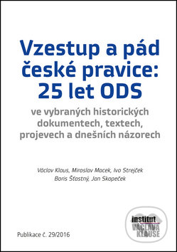 Kniha: Vzestup a pád české pravice: 25 let ODS (Boris Šťastný, Ivo Strejček, Jan Skopeček, Miroslav Macek a Václav Klaus). Institut Václava Klause, 2016 Kniha: Vzestup a pád české pravice: 25 let ODS (Boris Šťastný, Ivo Strejček, Jan Skopeček, Miroslav Macek a Václav Klaus). Institut Václava Klause, 2016