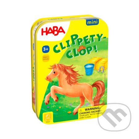 Spoločenská hra: Hop! Hop! Koník v kovovej krabici (Haba). Haba, 2024 Spoločenská hra: Hop! Hop! Koník v kovovej krabici (Haba). Haba, 2024