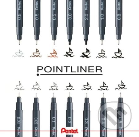 PENT.S20P-8A POINTLINER BLACK 0,8MM, Pentel, 2023