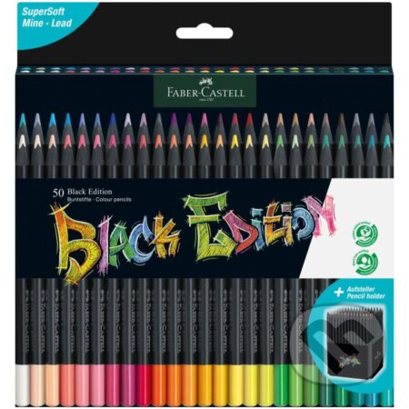 Pastelky Black Edition set 50 farebné (Faber-Castell). Faber-Castell Pastelky Black Edition set 50 farebné (Faber-Castell). Faber-Castell