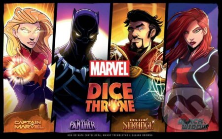 Společenská hra: Marvel Dice Throne CZ: Sada 2 (Gavan Brown, Manny Trembley a Nate Chatellier). REXhry, 2024 Společenská hra: Marvel Dice Throne CZ: Sada 2 (Gavan Brown, Manny Trembley a Nate Chatellier). REXhry, 2024