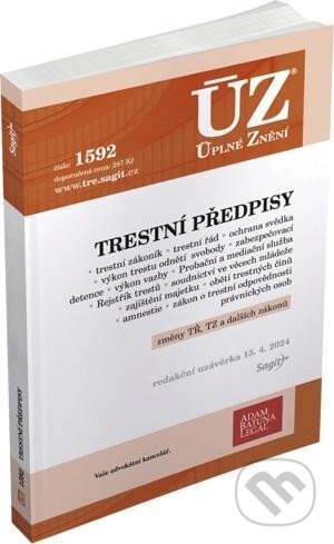 Kniha: Úplné Znění - 1592 Trestní předpisy (Sagit). Sagit, 2024 Kniha: Úplné Znění - 1592 Trestní předpisy (Sagit). Sagit, 2024