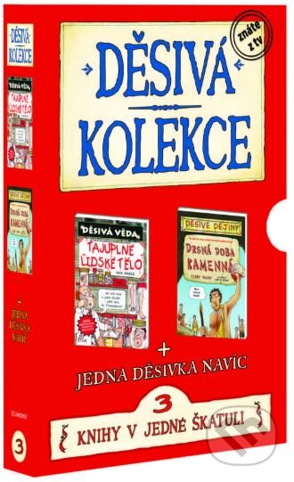 Kniha: Děsivá kolekce 3: Tajuplné lidské tělo, Drsná doba kamenná (Nick Arnold a Terry Deary). Egmont ČR, 2013 Kniha: Děsivá kolekce 3: Tajuplné lidské tělo, Drsná doba kamenná (Nick Arnold a Terry Deary). Egmont ČR, 2013