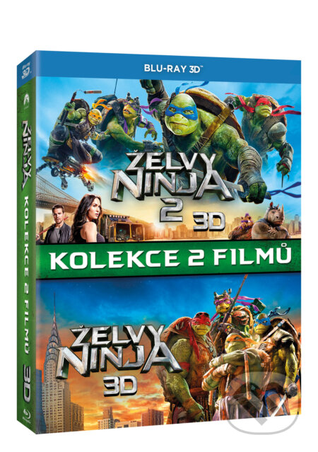 Film: Želvy Ninja kolekce 1.-2. 3D (Dave Green a Jonathan Liebesman) (Blu-ray3D). Magicbox, 2016 Film: Želvy Ninja kolekce 1.-2. 3D (Dave Green a Jonathan Liebesman) (Blu-ray3D). Magicbox, 2016
