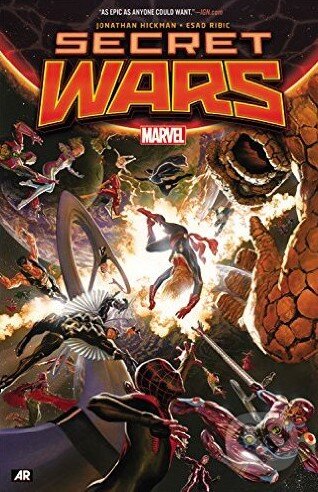 Kniha: Secret Wars (Esad Ribic, Jonathan Hickman a Paul Renaud). Marvel, 2016 Kniha: Secret Wars (Esad Ribic, Jonathan Hickman a Paul Renaud). Marvel, 2016
