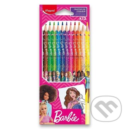 Bezdrevné pastelky Barbie 12ks (Maped). Maped, 2024 Bezdrevné pastelky Barbie 12ks (Maped). Maped, 2024