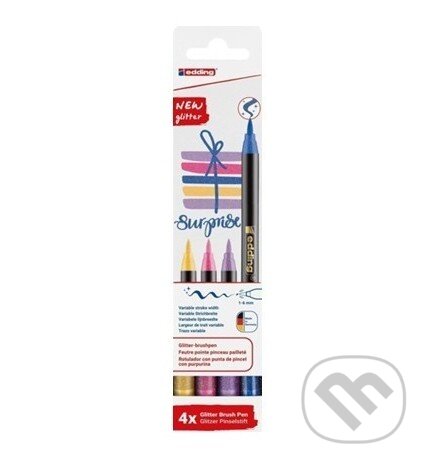 Edding Štětcový popisovač 1340 třpytivé barvy 4 ks (Edding). Edding, 2024 Edding Štětcový popisovač 1340 třpytivé barvy 4 ks (Edding). Edding, 2024