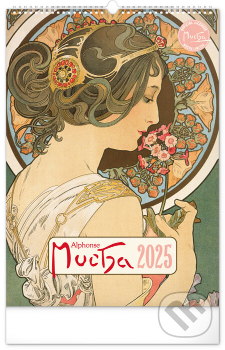 Nástenný kalendár Alfons Mucha 2025, Notique, 2024